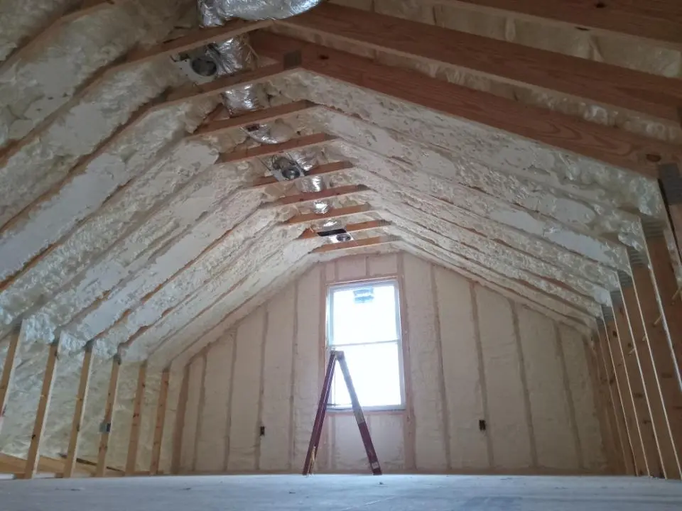 Spray foam roofing application for Crawl Space Insulation project in Wyldwood
